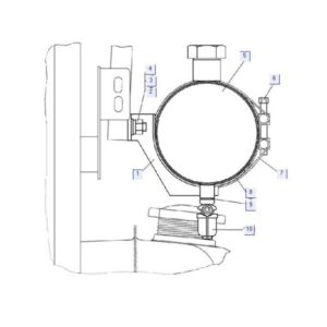 Установка топливного бачка отопителя AIRTRONIC D4
